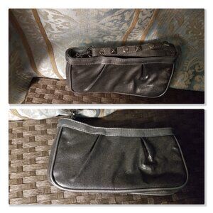 Dark Gray With Lighter Glitter Shimmer Clutch with Studded Strap